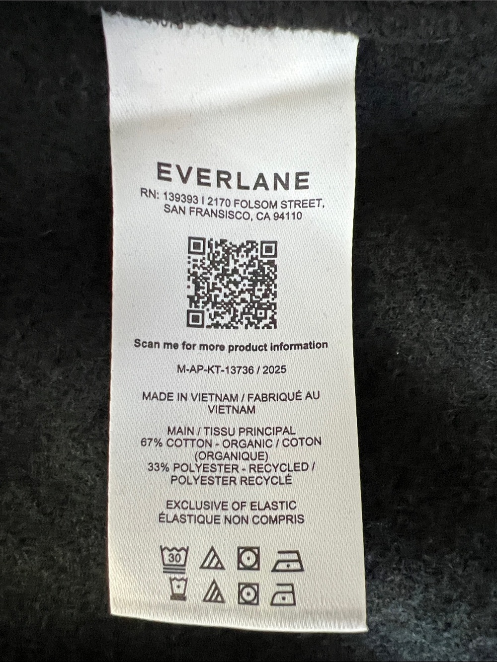 New Everlane LUXE FLEECE FULL-ZIP HOODIE Black Size M - Picture 7 of 10